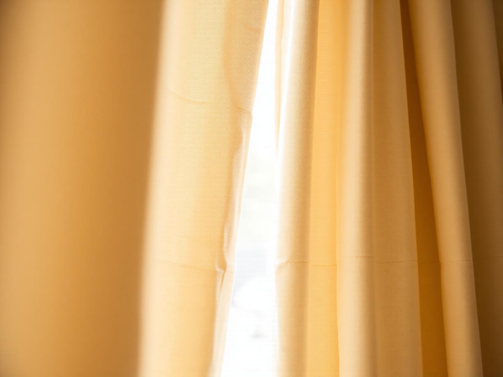 Elegant pleated linen curtains